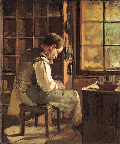 Schuster am Fenster von Ferdinand Hodler